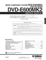 Yamaha DVDE-600_Mk2 - Service Manual